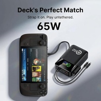 Batterie externe promotionnelle en gros 30000mAh avec câbles doubles intégrés, mini chargeur rapide 65W PD compatible TSA pour ordinateur portable, logo personnalisé Type-C