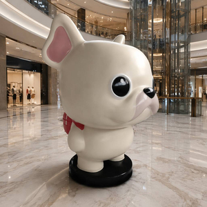Estatua <span class=keywords><strong>de</strong></span> Perrito <span class=keywords><strong>de</strong></span> Dibujos Animados para Decoración <span class=keywords><strong>de</strong></span> Interiores, Galerías, Jardines y Exteriores, Escultura <span class=keywords><strong>de</strong></span> Bulldog Francés en Fibra <span class=keywords><strong>de</strong></span> Vidrio <span class=keywords><strong>de</strong></span> Alto Brillo - Product Image 4