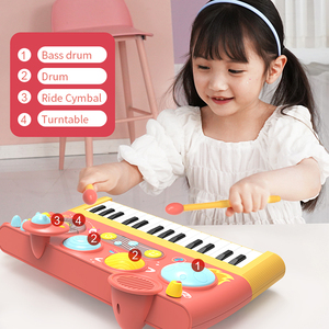 Clavier électronique et batterie 3 en 1, jouet musical, microphone, clavier de piano en plastique pour enfants - Product Image 5