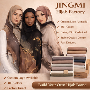 2025 Nieuwe Modale Print Satijnen Sjaal voor Vrouwen Moslim Etnische Hijab Sjaal Accessoire voor Herfst - Product Image 1