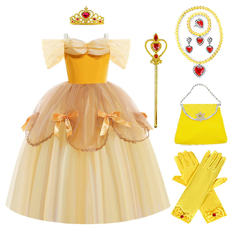 aliexpress princess dress 2022 Girls Wedding Dress Word Shoulder Elegant Dress Prom Evening Bridesmaid princess Dress Children Clothing - Price history & Review | AliExpress Seller - Shop2962093 Store