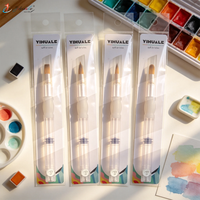 Yihuale – Lot de 4 pinceaux aquarelle auto-hydratants à réservoir d'eau pour peinture colorée