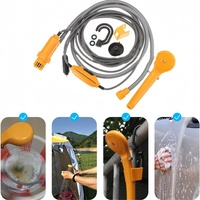Douche de camping portable 12v allume-cigare de voiture, pompe de douche de camping portable pour le voyage, le camping, la randonnée, la douche pour animaux de compagnie, le lavage de voiture