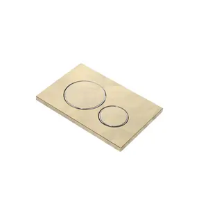 Cisterna oculta doble mate oro brillante placa de descarga redonda Botón de panel de descarga de inodoro