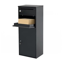 Boîte aux lettres et à colis extérieure en métal antivol autoportante pour livraison express en appartement