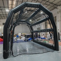 Jeux gonflables géants en PVC durable Cage de frappeur de baseball/Jeux de sport gonflables Terrain de baseball pour enfants et adultes