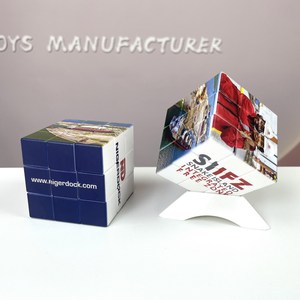 Tùy chỉnh in logo quảng cáo 3x3 xoay câu đố khối đồ chơi Stickerless ma thuật tốc độ Cube - Product Image 4