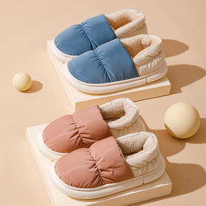 Pantuflas de Interior para Hombre y Mujer, Impermeables, Transpirables, de Felpa, Cálidas, de Algodón, con Suela Gruesa Antideslizante para Parejas - Product Image 3