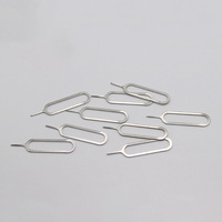 Collection de retireur de plateau de carte Sim outil de clé d'éjection pour téléphone i Pad Samsung Galaxy smartphone/tablette et plus (argent)