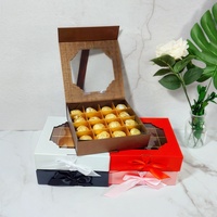 Kunden spezifische 16-teilige Magnetic Candy Chocolate Geschenk box mit PVC-Fenster, perfekt zum Branding