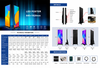 Harga Promosi P1.86 Layar LED Poster Display Pabrik Cina Digital Signage Layar LED Iklan Stok Siap Kirim