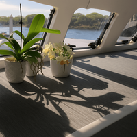 Revêtement de pont professionnel tissé en PVC imitation teck pour bateaux et yachts marins