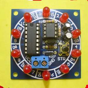 <span class=keywords><strong>Kit</strong></span> de Rueda de la Fortuna NE555 CD4017, Electrónica DIY, Bricolaje, Trousse <span class=keywords><strong>Electronica</strong></span>, Producción, Lucky Rotary Suite, Componentes, 3.5-6V - Product Image 4