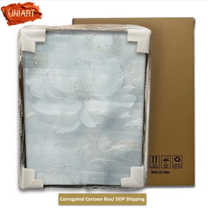 UNIART Peinture à l'Huile Florale Originale au Couteau, Tableaux Blancs sur Toile, Art Mural, Images Décoratives pour la Maison, Art sur Porcelaine - Product Image 6