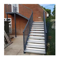 Structure métallique populaire chaude à l'extérieur de l'escalier en acier Quartz Stone Step Escalier extérieur