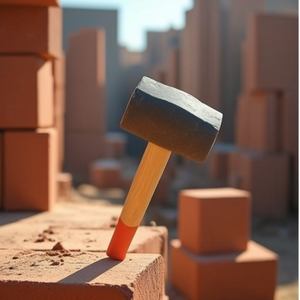 Martillo de Albañil Ttake 5080 con Mango de Madera y Empuñadura de Goma para Trabajos de Mampostería - Product Image 3