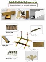 Accessoires pour dalles de plafond, composants du système de suspension de plafond métallique, profilés principaux, profilés triangulaires, clips pour une installation rapide