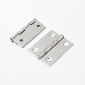 Furniture Hinge Stainless Steel 35.6mm X 28.4mm Silent Surface Mount Minimalist Design For Cabinets Doors Windows Wooden Boxes - Product Image 1
