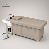 Lit de lavage de cheveux moderne de style japonais et thaïlandais, réglable et durable, avec circulation d'eau, pour thérapie capillaire et spa, idéal pour salon de beauté