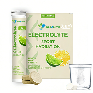 Tabletas Efervescentes de Electrolitos Deportivos, Sabor Limón y <span class=keywords><strong>Lima</strong></span>, Suplemento Dietético de Hidratación Deportiva Portátil Premium - Product Image 6