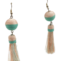 Boucles d'oreilles créoles élégantes et rétro, faites à la main, style coréen, en perles de rocaille, plaqué or/argent, unisexe, romantiques, ethniques, pour fêtes et occasions spéciales