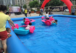Bote de Pedales Plegable Portátil de Plástico para Piscina o <span class=keywords><strong>Mar</strong></span>, Bote Tradicional de Remo Manual para Diversión Acuática en la Playa - Product Image 6