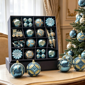 Christmas Tree Hanging Ornaments <b>Train</b> Snowflake Special Shaped Painted Baubles Holiday Gift Pack Xmas Decor Supplies - Product Image 4