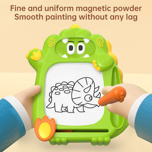 Tablet gambar kartun dinosaurus 2 in 1, papan gambar anak, Tablet menulis magnetik, permainan meja dua sisi dinosaurus untuk anak-anak - Product Image 3