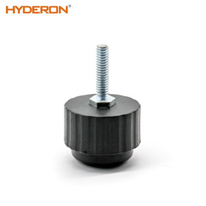 Hyderon Adjustable Shock Absorption Feet With Threaded Stem <b>Plastic</b> <b>Rubber</b> Industrial Furniture Casters - Product Image 1