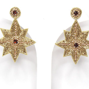 Boucles d'oreilles en perles de rocaille en forme d'étoile bohème à la mode pour les femmes bijoux de mode faits à la main parfaits pour les cadeaux de fêtes et les vêtements quotidiens - Product Image 2