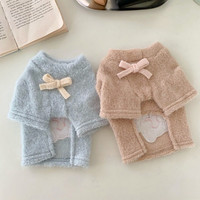 Pull-over pour animaux de compagnie motif lapin de dessin animé mignon, vêtements chauds pour animaux de compagnie automne-hiver, pull doux et confortable pour chiot, pour la promenade quotidienne et les fêtes