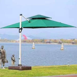 L Suministro de fábrica Sombrilla para exteriores Sombrilla de jardín compensada Sombrilla de <span class=keywords><strong>patio</strong></span> en voladizo de gran tamaño Impermeable Capas dobles - Product Image 3