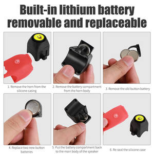 WEST BIKING bicicletta corno bici campana impermeabile ciclismo 120db 5 suoni anello colorato bicicletta manubrio anello corno campana per ciclo - Product Image 5