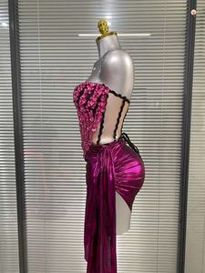 Nuevo Vestido de Fiesta Brillante con Pedrería, Sin Tirantes, para Mujer, Elegante, para Cumpleaños, Discoteca, Mini Vestido de Noche - Product Image 3