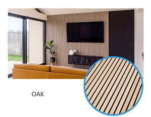 Eco rovere MDF 600 parete di legno * 600mm rivestimento a lamelle <span class=keywords><strong>pannelli</strong></span> acustici fonoassorbente autoadesivo <span class=keywords><strong>per</strong></span> parete e decorazione del soffitto - Product Image 3