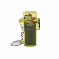 Étui de briquet décoratif imperméable pour briquet en plastique J5 avec porte-clés, style campagnard