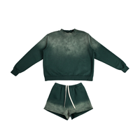 Sweat-shirt vintage délavé effet soleil, coupe ample, en molleton de coton de haute qualité pour fabricants de vêtements