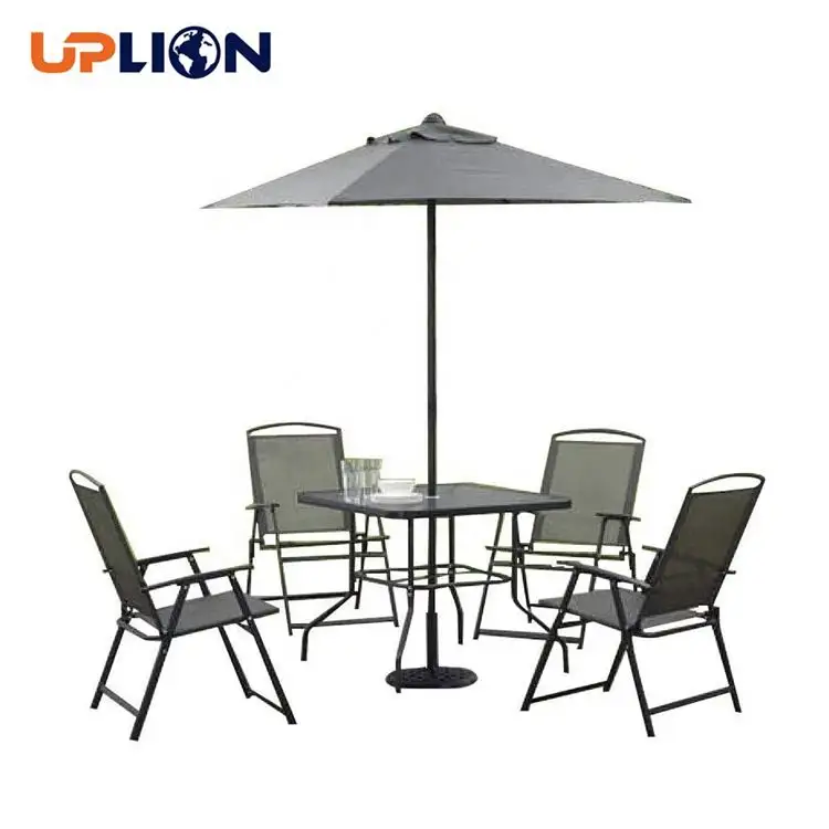Uplion 6 adet bahçe eğlence oturma seti dış mekan mobilyası masa ve sandalye seti veranda yemek takımı
