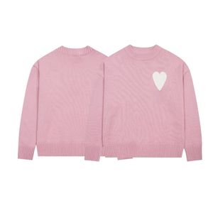 Herren-Pullover von Ami, Direktvertrieb, Baumwoll-Jumper mit Herzmuster - Anti-Pilling Langarm-Oberteil für Lässigen Paris-Stil - Product Image 6