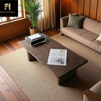 Table basse en bois japonaise WabiSabi de haute qualité, style nordique moderne et simple, longue table à thé pour salle de thé Zen
