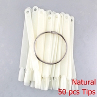 Faux présentoir ovale de Nail Art, 50 pièces, en forme de roue en éventail, bâtons de pointes pour tremper, couleurs, poudre UV Gel, présentoir de vernis à ongles
