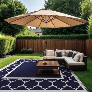 Alfombra Reversible para Exteriores para Autocaravanas, 9 x 12 pies, Ecológica, <span class=keywords><strong>de</strong></span> Polipropileno, Fácil <span class=keywords><strong>de</strong></span> Limpiar, Portátil, para Exteriores - Product Image 3