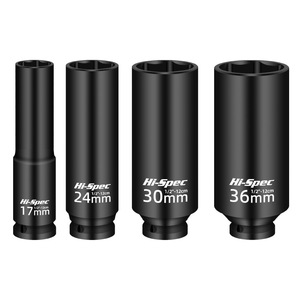 ประแจกระบอกดาเฟย์ 1/2 นิ้ว หกเหลี่ยม 17 24 30 36 มม. เกรดอุตสาหกรรม สีดำ ผลิตจากวัสดุ 40cr - Product Image 1