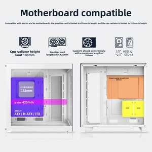 Boîtier <span class=keywords><strong>ATX</strong></span> XERON C56 Panoramique en Acrylique Transparent avec Vue sur la Mer, Dissipation Thermique, Ports USB Frontaux, <span class=keywords><strong>Carte</strong></span> Graphique - Product Image 4