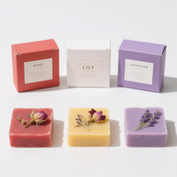 Sabun Organik Buatan Tangan Aroma Bunga Mawar, Lily, Lavender Melembapkan & Tahan Lama Dengan Potongan Bunga Kering Asli Bebas Kekejaman Hewan