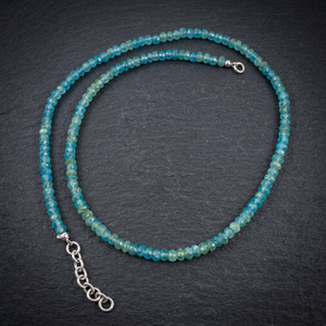 "Rose Gold Aquamarine Bead <b>Necklace</b> for Women Gemstone Jewelry" - Product Image 4