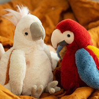 Sac à dos en peluche perroquet réaliste et exquis, rembourrage en coton PP de qualité supérieure