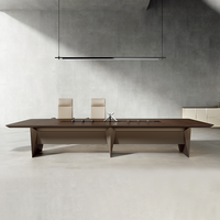 Table de conférence octogonale moderne de luxe en bois minimaliste négociation salle de réunion réception grande taille MDF école