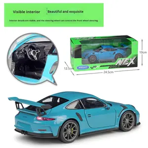 Modellino Auto in Scala 1:24 WELLY GT3 RS, Simulazione in Lega, Ornamento da Collezione per Adulti, Confezione Colorata - Product Image 4
