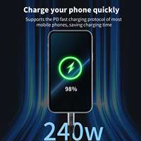 Cable USB-C de Nailon Trenzado de 240W PD3.0 con Carga Rápida de 3A, 3FT/6FT, para Computadora, Teléfono Móvil, Reloj Inteligente, Automóvil y Banco de Energía